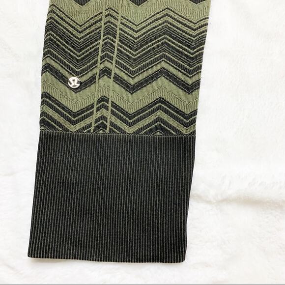 LULULEMON Ebb To Street Pant Fatigue Green Chevron size 6 - Picture 10 of 13